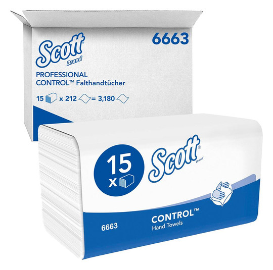 KIMBERLY-CLARK - SCOTT - Falthandtücher, weiß,...