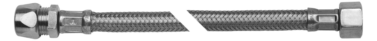 ASW Flex-Trinkwasserschlauch 500 mm, 3/8"x10mm Quetschverschraubung, 3/8" IG Überwurfmutter