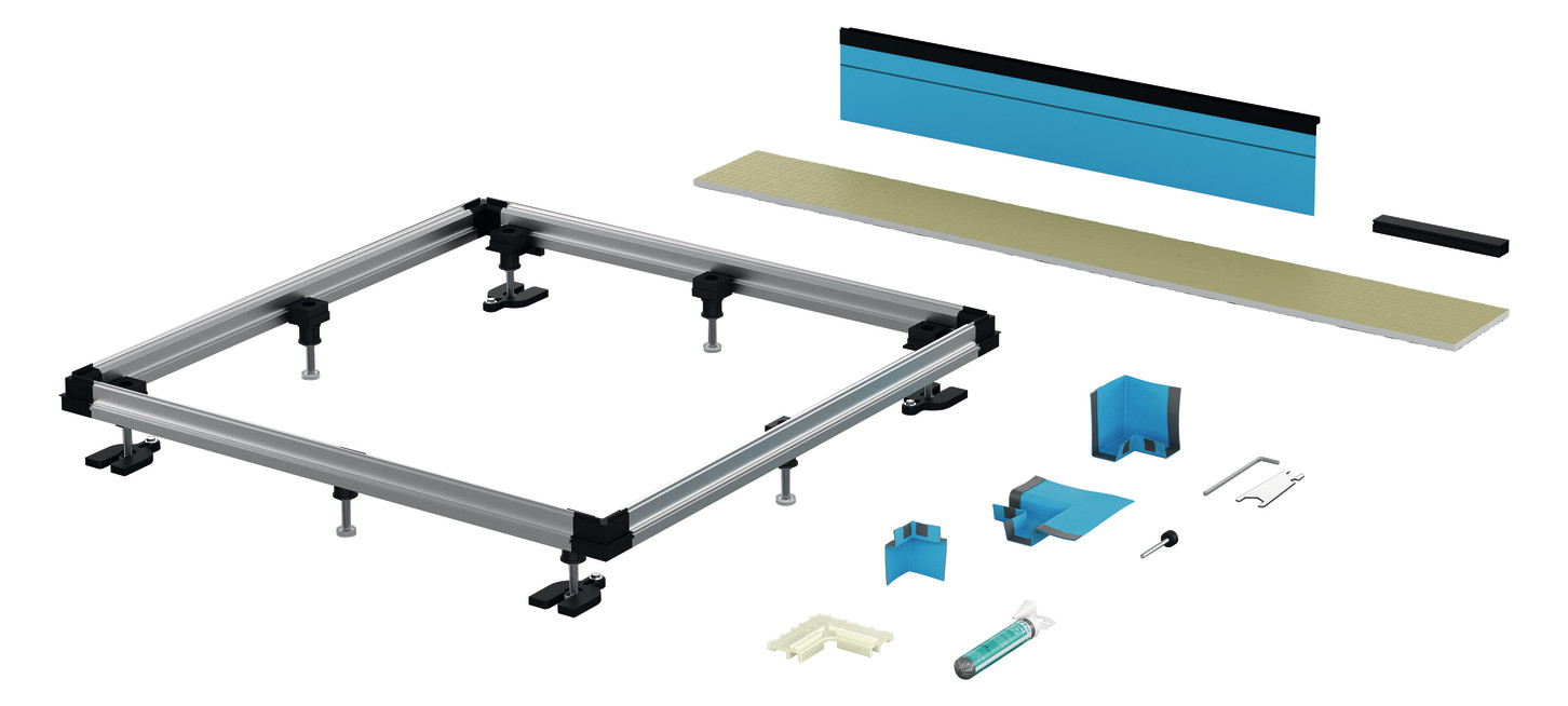 Bette Einbausystem Universal 85 x 75 cm, für Duschwanne, Duschfläche