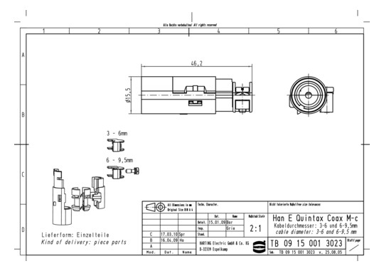 HART Han E Quintax Coax M-c  09150013023 