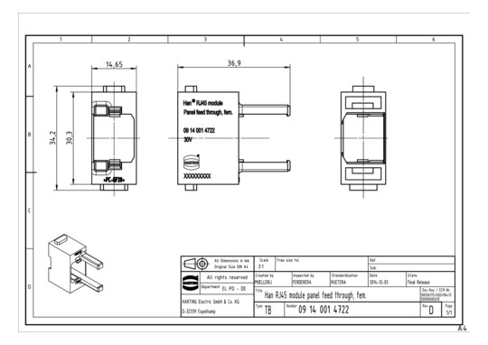 Harting Han RJ45 module      09140014722 