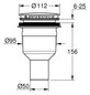 GROHE Ablaufgarnitur Universal Ø 11,2 cm, Abgang senkrecht, chrom