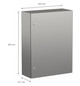 Wandschrank VA IP66 B600xH800xT250mm Scotch Brite