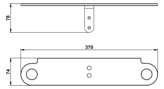 Giese Slimboard 370x74x78mm, verchromt