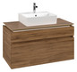 V&B Waschtischunterschrank Legato 100x55x50cm, Waschtisch mittig, Kansas Oak