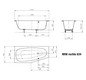 Kaldewei Badewanne MINI rechts 834 157x70/47,5cm, Antislip, schwarz