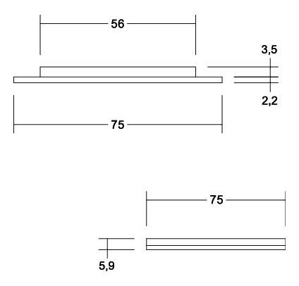 LED-Einbaustrahler 2,6W 3000K 180lm Konv ni mt 1LED Alu IP20 Ø/EB56mm