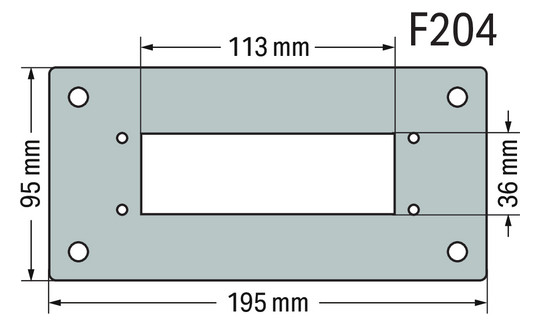 Schrank-Frontplatte 2HE Serie 850 lack B195xH95mm ST