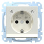 Steckdose 1f polws glz System M UP m.OL m.BS Mit Orientierungslicht IP20