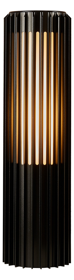 LED-Pollerleuchte 15W Aludra IP44 sw Alu 1LED E27 Kst_opal