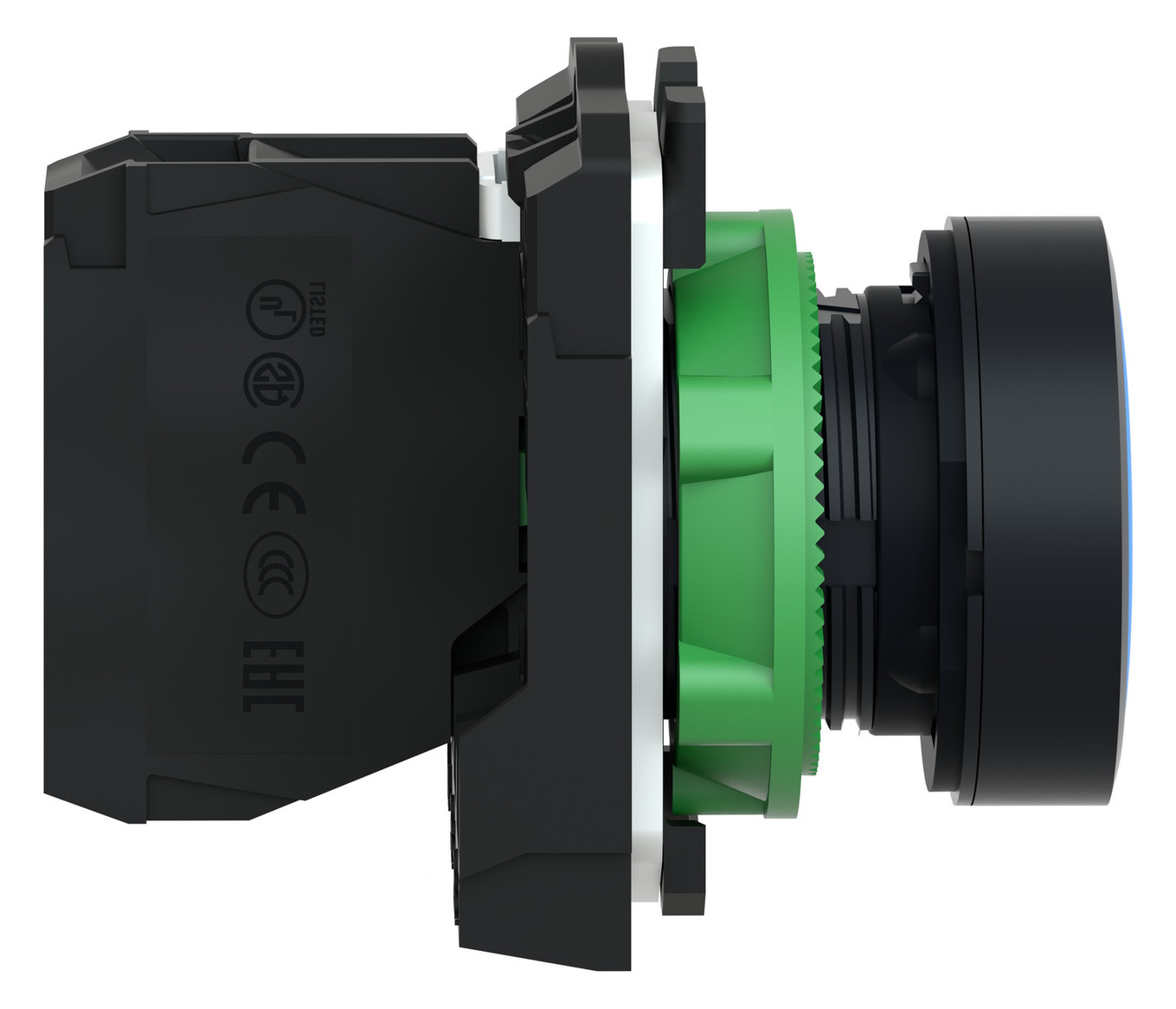 Drucktaster 1f bl rnd Ø22,5mm 1S IP66 fl Tastend