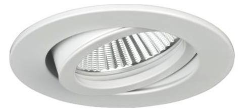LED-Einbaustrahler 5W LOOP-R 3000K 450lm Konv 1LED Kst IP20 ws mt RF:hochglänzend