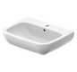 Duravit Waschtisch D-Code 65 x 50 cm, mit Hahnloch, Überlauf, Hahnlochbank, weiß