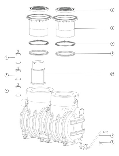 Kessel Koaleszenzabscheider EasyOil G NS 3, 1800 l, Klasse D, Klasse I