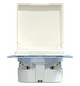 Steckdose 1f polws glz System M UP Klappd IP20