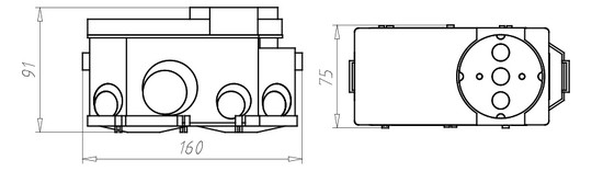 Verbindungsdose Beton Kst IP3X Ger/VerbDose/kast