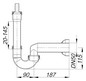 Dallmer Waschgeräte-Siphon 111 DN 50, Polypropylen, hochschlagfest