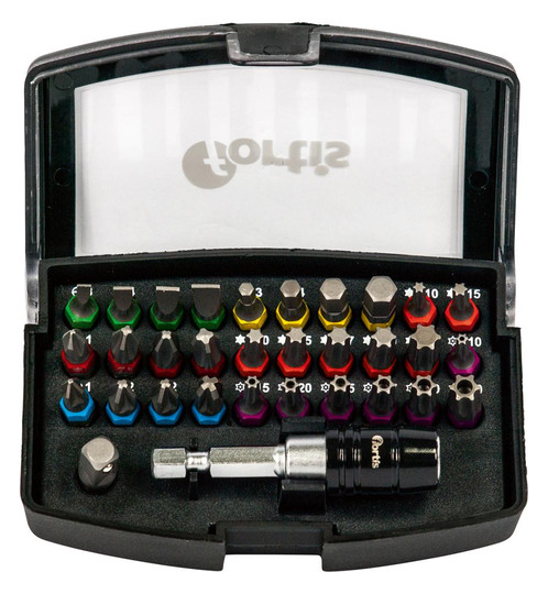 fortis-Bit-Sortiment - 31-teilig, Schlitz, PH, PZ, Torx...