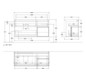 V&B Waschtisch-Unterschrank Finion 120cm, Abdeckplatte white matt, Regal rechts Oak Veneer, Glossy white lacquer