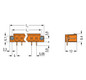 Platinenstecker Stift 7p Serie 231 or 1re 5,08mm Zinn Löt 1,5mm frei