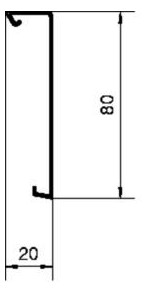 Oberteil SL-K 80mm Kst gra-sw RAL9011 gra/sw