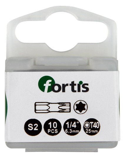 fortis-Bits für Torx-Schrauben, S2-Stahl - T40x25mm...