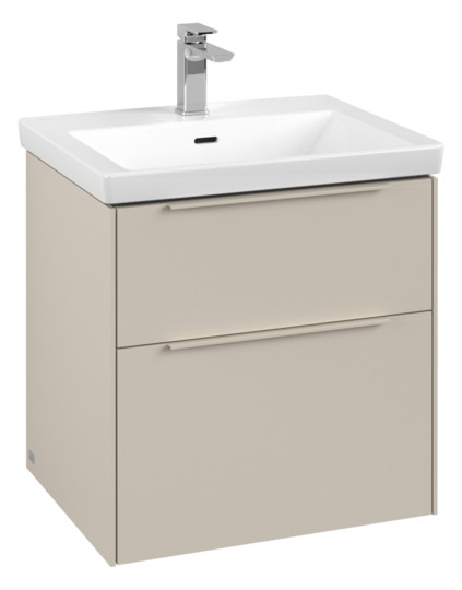 V&B Waschtisch-Unterschrank Subway 3.0 57,2x57,6x47,8cm, ohne LED/Griff monochrom, cashmere grey