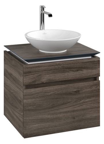 V&B Waschtischunterschrank Legato 60x55x50cm, Waschtisch mittig, Stone Oak
