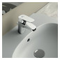 Ideal-Standard Waschtisch-Einhebelmischer CeraFlex mit Kunststoff-Ablaufgarnitur, Ausladung 101mm, chrom