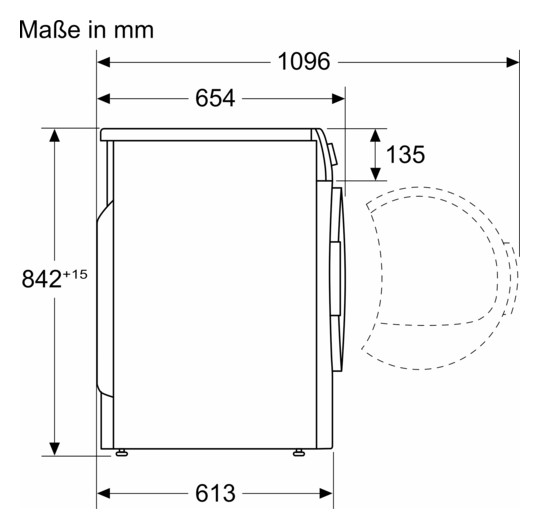 Wärmepumpentrockner E C 8kg ws 65dB re stufenl 138kWh Restzeit