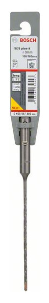 Hammerbohrer Ø3mm SDSplus 100/160mm f.Beton f.Stein