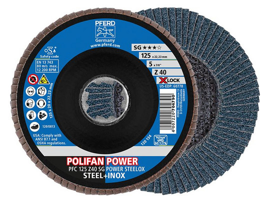 PFERD-Fächerschleifscheibe X-LOCK Z SG POWER STEELOX...