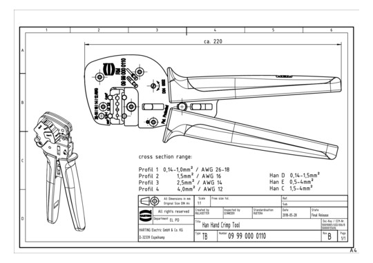 HART HARTING-Crimpzange      09990000110 