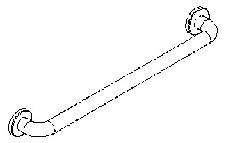 Normbau Haltegriff Nylon Care 600 mm, weiß