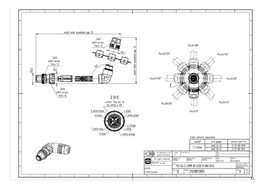 HART M12 slim angled male X- 21038813805 