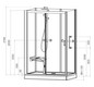 Roth Komplettdusche Vinata Comfort Eck 1660 x 677 x 2160 mm, ESG Rückwände anthrazit, ESG Schiebetür klar