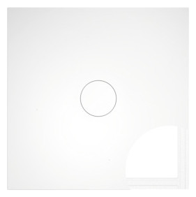 Bette Duschfliese BetteAir 1100 x 1000 mm, tupe, Rechteck, glasierter Titan-Stahl, mit Minimum-Täger