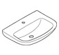 GROHE Waschtisch Bau Keramik 60,9 x 44,2 cm, 1 Hahnloch, mit Überlauf, wandhängend, alpinweiß