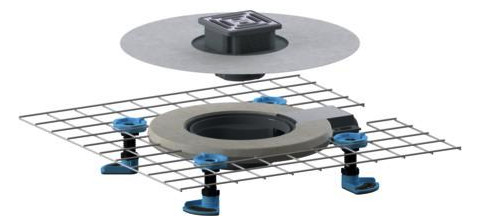 Dallmer Bodenablauf Set CeraDrain Select Plan 100 x 100 mm, seitenverstellbar +/- 2,5 mm, DN 40