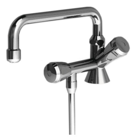 KWC Spültisch-Standventil Kuri Ausladung 200 mm, verchromt, Schwenkauslauf, 1 Unterspülrohr KWC Spültisch-Standventil Kuri Ausladung 200 mm, verchromt, Schwenkauslauf, 1 Unterspülrohr