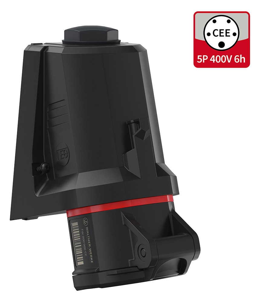 CEE-Steckdose 5p 16A 6h 400V/rt IP54 AP Schraubkl Kst