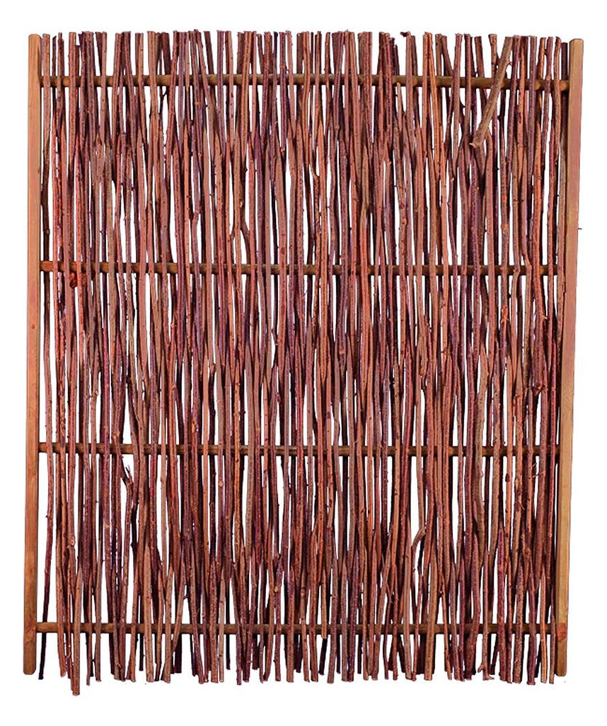 Bild PEPE Haselnusszaun 120x140cm, Haselnussruten Rahmen ca. 45 x 25 mm, braun gebeiz - n.a.-0