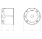 Schallschutzdose HW Ø74x54,4mm Kst IP3X Ger/VerbDose/kast rnd