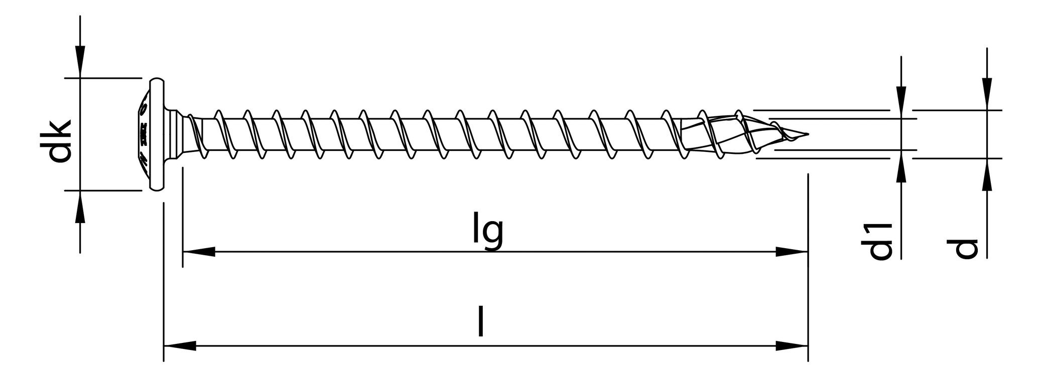 Vermaßte Strichzeichnung