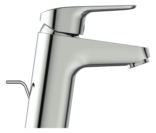 Ideal-Standard Waschtisch-Einhebelmischer CeraFlex mit Kunststoff-Ablaufgarnitur, Ausladung 101mm, chrom