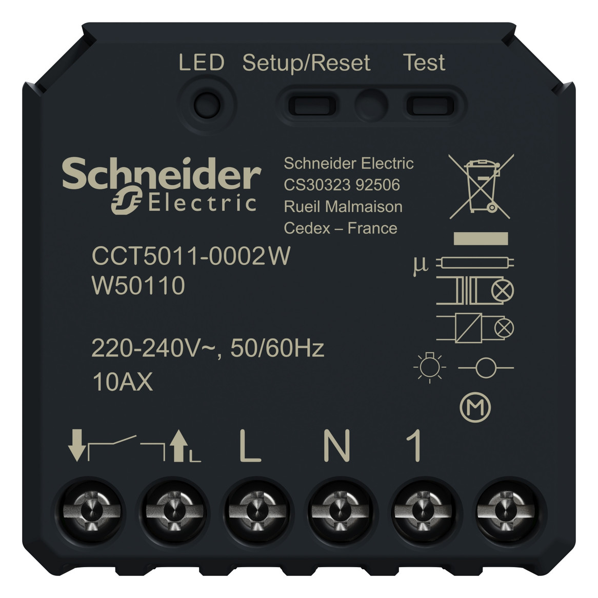 Schaltaktor Funkb Wiser UP TE 10A 2200W 230V Vor Ort-/Handbedienung