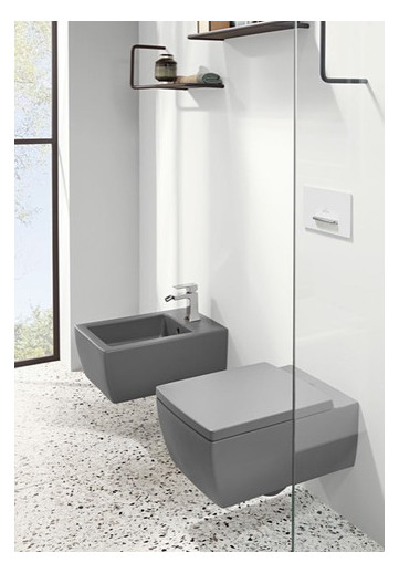 V&B WC-Sitz Memento 2.0 graphite C-plus, Quick-Release, Softclosing, Scharniere Edelstahl
