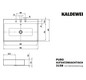 Kaldewei Aufsatz-Waschtisch PURO 3158, 90 x 46 cm, cool grey 70, mit Überlauf, 3 Hahnlöcher