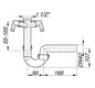 Dallmer Röhren-Siphon 100/2 1 1/2" x DN 40, 2 Waschgeräte-Anschlüsse