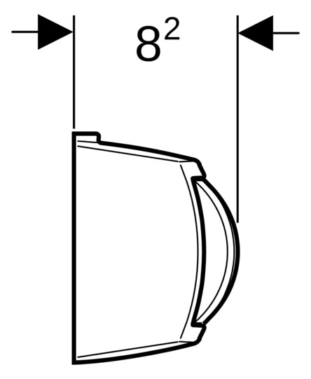 GE Handdrücker AP für 1-Mengen-Sp. zu WC-Strg. pneumatischer Sp-Ausl.chrom
